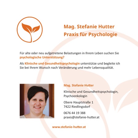 Flyer Psychologin Stefanie Hutter